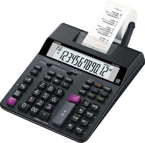 Casio HR-200RC - Dual-Color Printing Desktop Calculator with 150-Step Check | Perfect for Accounting & Retail
