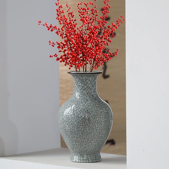 Chinese Ceramic Art Handmade Antique ice Crack Glaze vases Big China Porcelain Flower Bottle Vase
