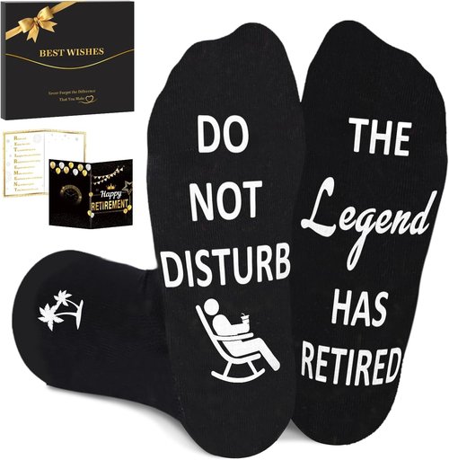 Juesly Retirement Socks - Funny Gift for Men & Women | Perfect Retirement Present