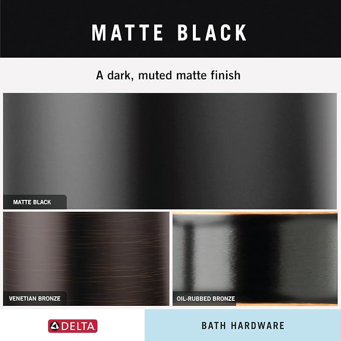 Delta Faucet Becker (1-Pack) Towel/Robe Hook for Bathroom, Matte Black, Wall Mounted BCK35-MB