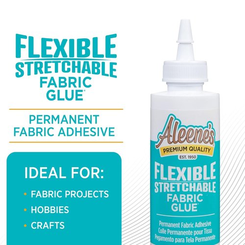 Aleene's Fabric Glue - Flexible & Stretchable Adhesive, 4 oz. | Perfect for Crafting & Repairs