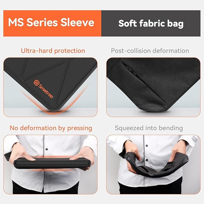 Smatree MS86T Hard EVA Protective Sleeve with Stand Compatible for 16 inch Acer Aspire Vero 16 AV16, for Swift X 16/16 AI/Go 16, for 15.6 inch Acer ConceptD 3 Ezel/ConceptD 3 Ezel Pro Sleeve