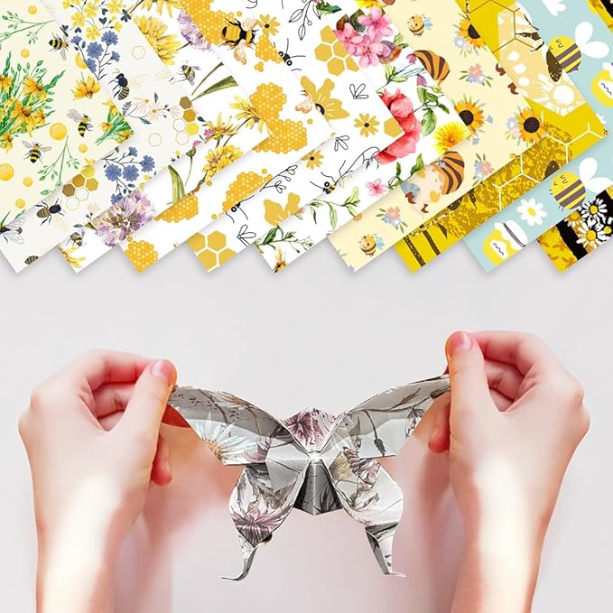 10 Pack/Sets Origami Paper Kit Double Sided 6 Inch Japanese Chiyo Square Easy Fold Arts Crafts DIY Handwork Origami Papers