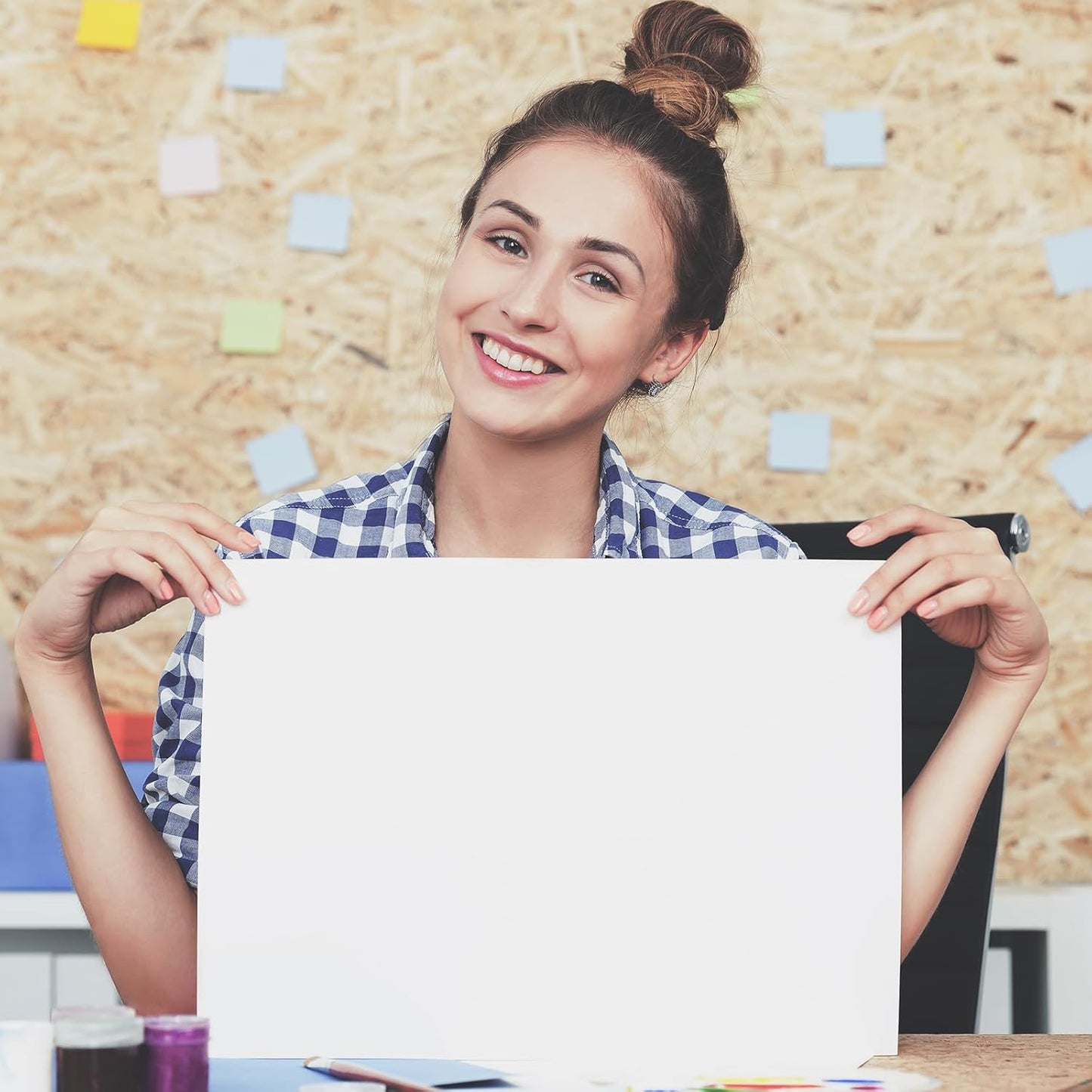 White Poster Boards - 50 Sheets of Heavyweight 300GSM Paper | 11"x14" for Art Displays & School Projects