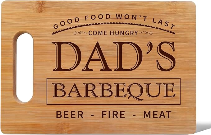 Lacama Dad Gifts for Dad Birthday Gift for Dads Christmas Gifts from Daughter Son Bamboo Cutting Board
