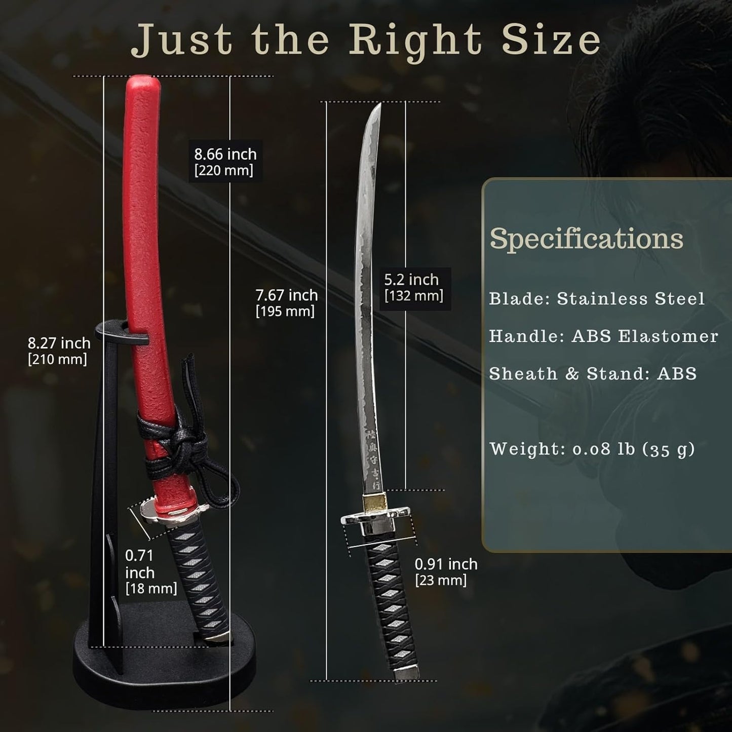 Wablade Katana Letter Opener - Samurai Sword Mail Opener with Stand | Japanese Desk Decor (Sanada Yukimura)