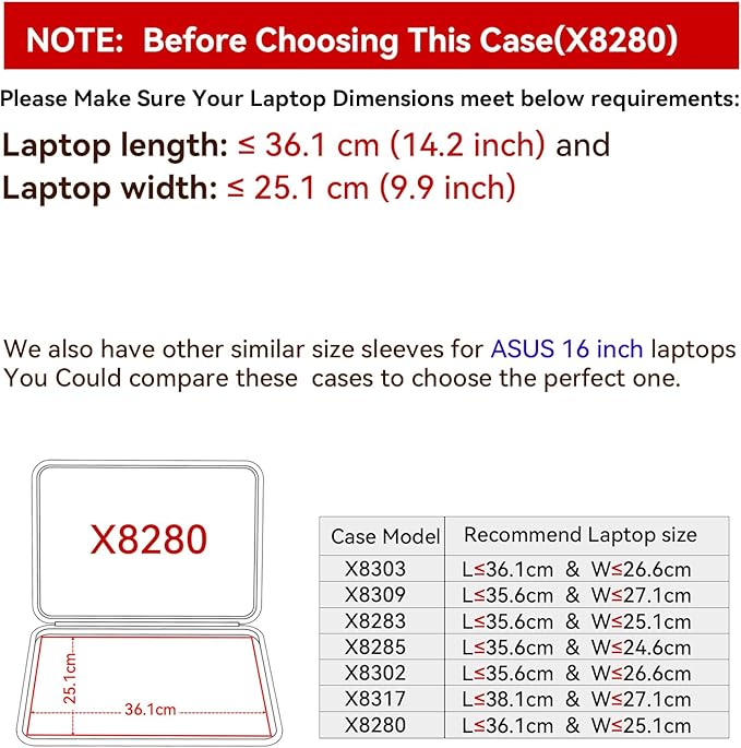Smatree Hard EVA Protective Sleeve Compatible for 15.6 inch ASUS TUF Gaming A15 2021,for 16 inch Vivobook 16X/S 16X/16,for 15.6inch Zenbook Pro Duo 15 OLED,for 15.6inch Chromebook CX1/C523 Case(X8280)