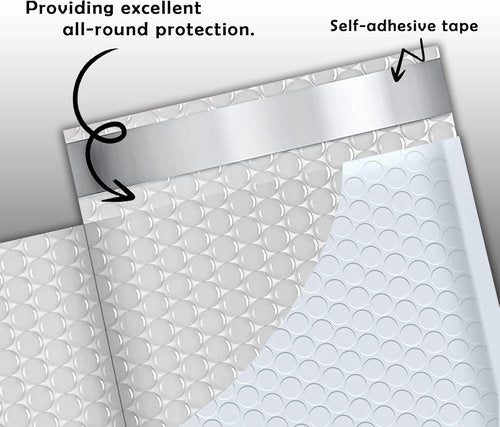 Bubble Mailers - 8.5x12 Waterproof Self-Seal Adhesive Shipping Bags | 25 Pack Padded Envelopes for Mailing