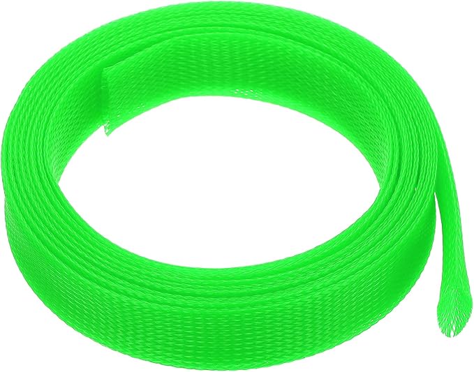 uxcell Expandable Sleeving,1 9/16-inch 10ft Cable Sleeve, Green