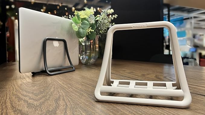 Nexstand K11 Vertical Laptop Stand for Desk,White Desktop Notebook Dock,Vertical Laptop Holder Space-Saving Organizer for All MacBook, Surface, Samsung, HP, Dell