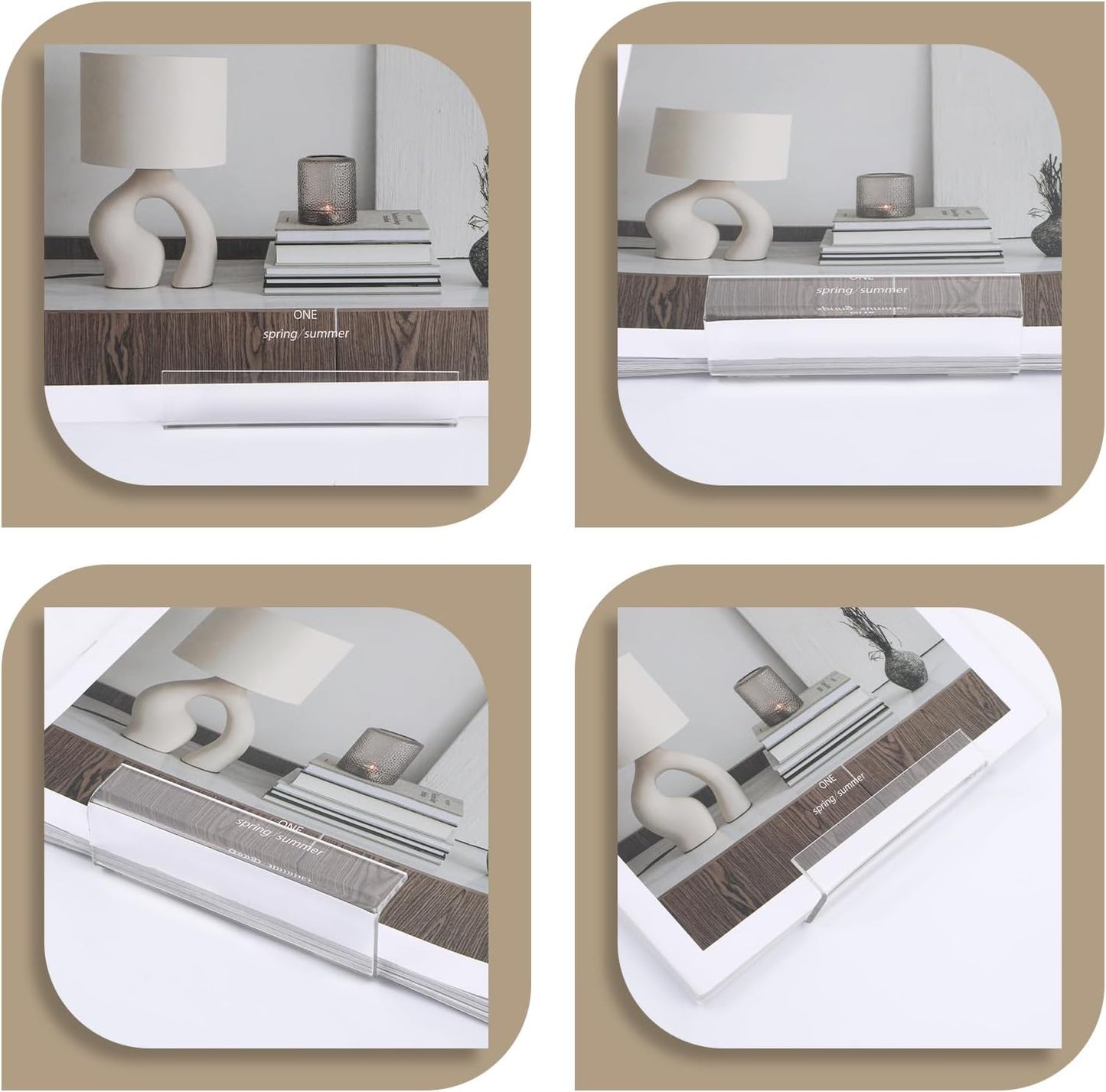 Skiennix Vinyl Record Holder - 12Pcs Adhesive Clear Acrylic Floating Shelves for Wall | Invisible Design