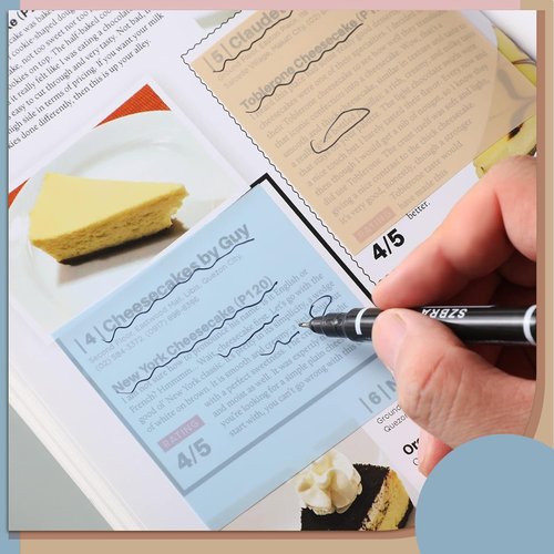 Jetec Bible Sticky Notes - 900 Pcs Transparent Pastel Colors for Study & Annotation | Clear Office Supplies