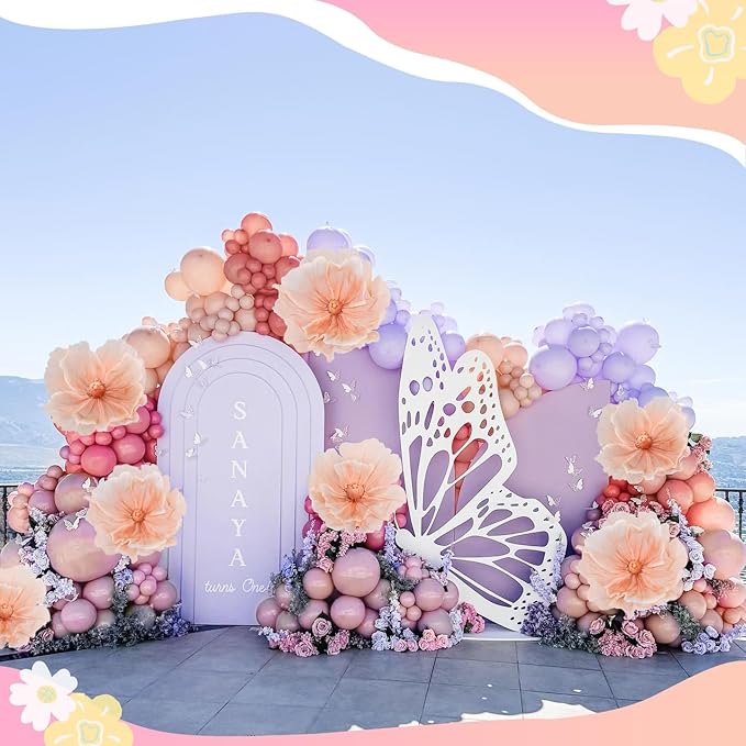 5.57FT Wedding Giant Flowers Huge Artificial Orange Silk Floral with Stand Base for Birthday Ceremony Party Event Mall Window Display Decoration