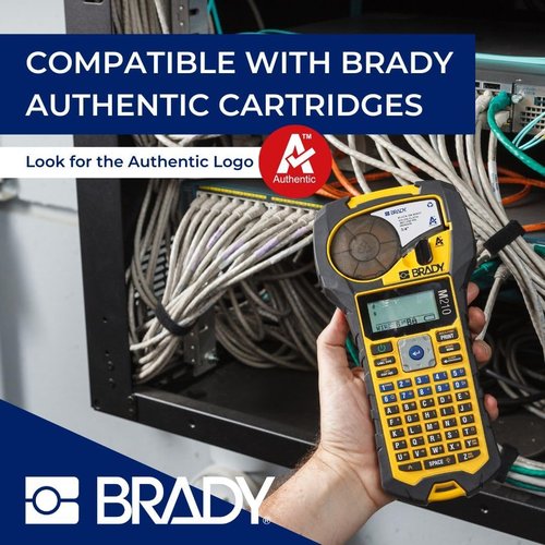 Brady M210 Portable Label Printer - Durable Rubber Bumpers, Multi-Line Print, 6 to 40 Point Font