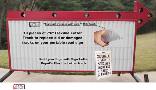 Sign Letter Depot | Flexible Letter Track - Durable Polycarbonate, 1" H x 90" L, Transparent Finish