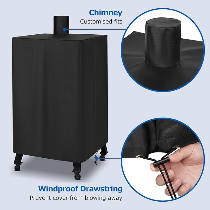 SunPatio Vertical Smoker Cover for Pit Boss 4/5/7 Series, Wood Pellet Grill Cover for Outside, Outdoor Waterproof BBQ Grill Protector, Compatible with Pit Boss 73550