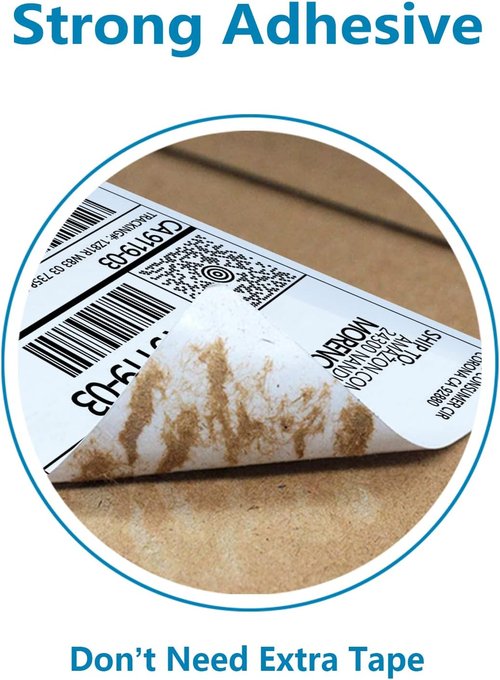 JADENS Thermal Shipping Labels - 500 Pack | 4x6 Inch Size for Efficient Labeling