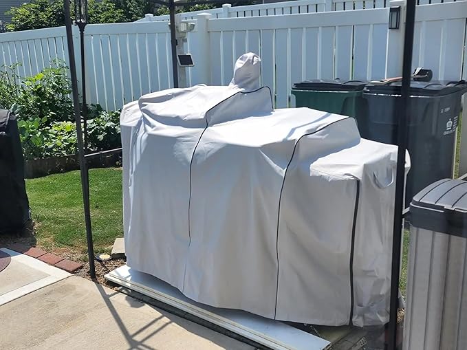 ZJYWSCH Grill Cover for Pit Boss Platinum KC Combo PB1285KC Wood Pellet and Gas Grill 600D Heavy Duty Pit Boss KC Combo Grill Cover Outdoor Waterproof