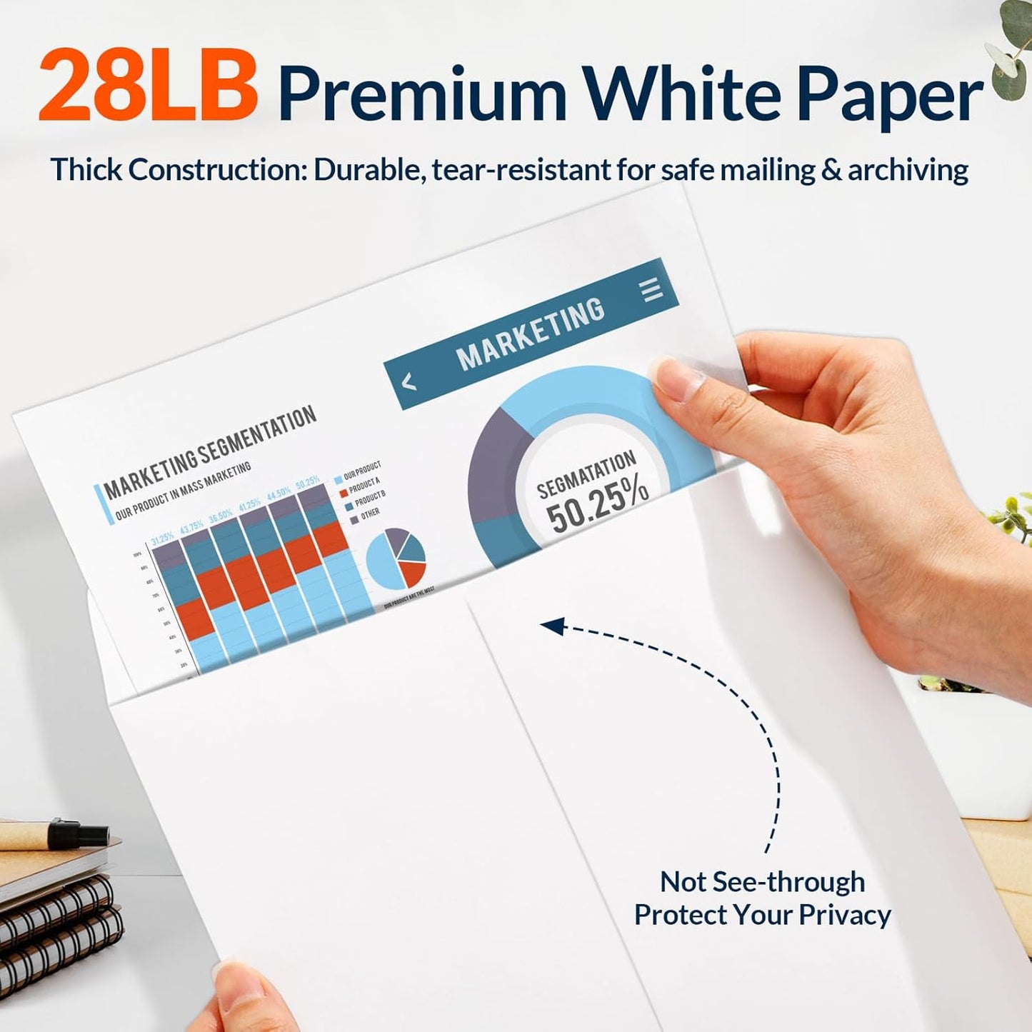 SUNEE 9x12 Self-Seal Envelopes - 28LB White Kraft Paper for Office & Business Shipping | 100 Pack