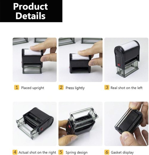 Self-Inking Signature Stamps by Custom Stamps | Personalized Rubber Stamps for Business - 9 Colors, 5 Sizes