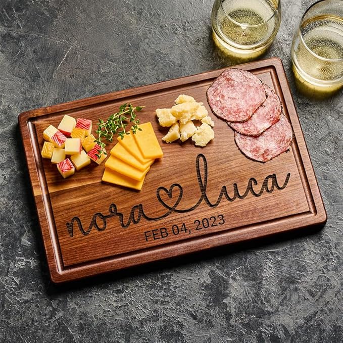 Personalized Cutting Board Wedding Gift, Customized Bridal Shower Gifts, Wedding Shower Gifts, Engraved Gifts for Couples 2025, Custom Anniversary Wooden Gifts