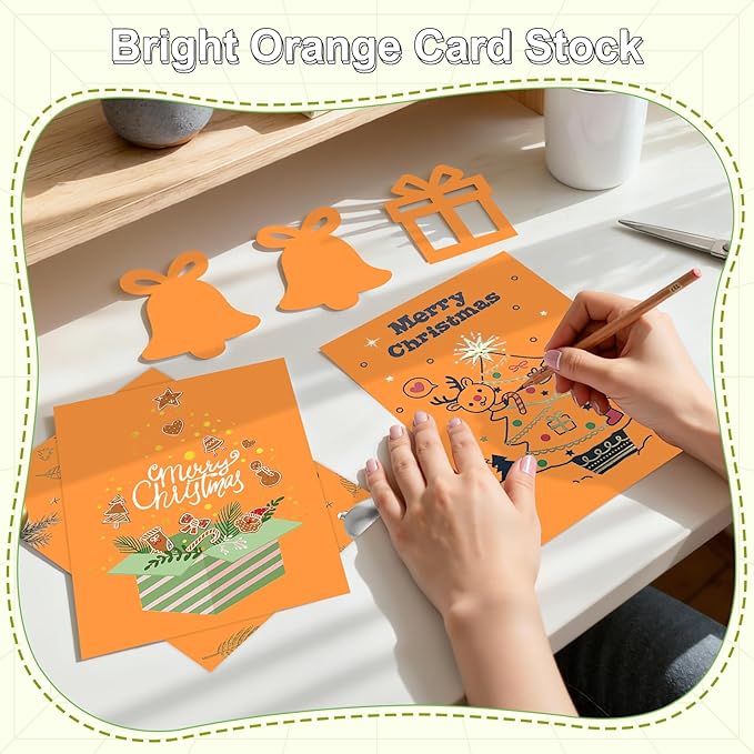 40 Sheets Cardstock 8.5x11, 65lb Fluo Orange Card Stock, Construction Paper, 180gsm Thick Printer Paper for Printing, Painting, Card Making, Kids School Supplies,Party Decorations
