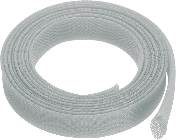 uxcell Expandable Sleeving,1 3/16-inch 10ft Cable Sleeve, Gray