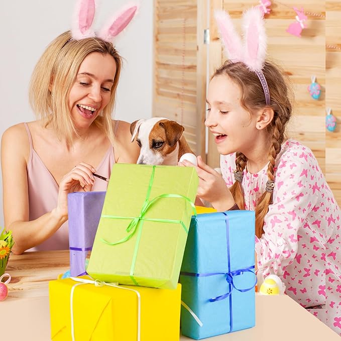 NEBURORA 120 Sheets Multicolor Tissue Paper Spring Easter Gift Wrapping Paper Decorative Art Paper for DIY Easter Birthday Holiday Party Packing Decoration