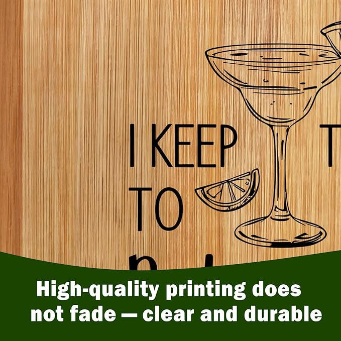 Lacama Margarita Gifts Cutting Chopping Boards for Kitchen, Cocktail Gifts for Women Cocktail Lovers, Margaritas Decorative Bamboo Cutting Board