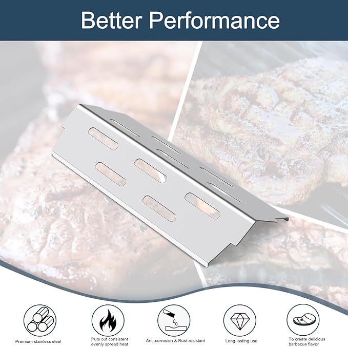 Grieptra Heat Deflectors for Weber Genesis II E-410, S-410, LX E-440, S-440 (304 Stainless Steel, ES/410 * 4)