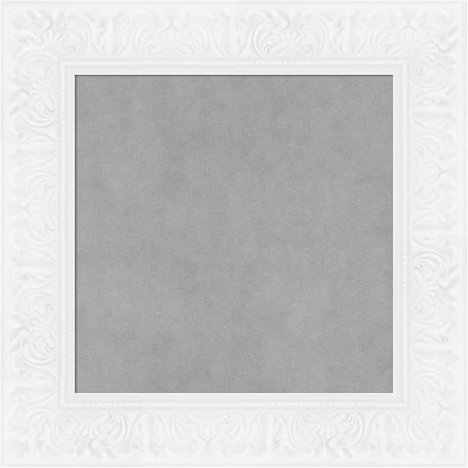 Amanti Art White Framed Magnetic Board 23x23 Small Vision Board for use with Magnets, 100% Metal Sheet to Display Items as Office Decor or for Home Organization in mudroom, Kitchen or Kids Room