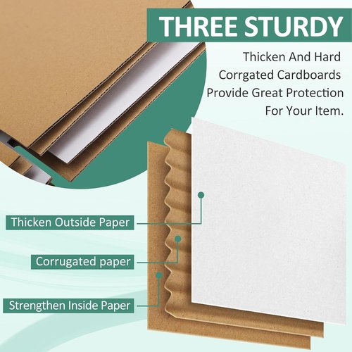 Eupako Small Shipping Boxes - 30-Pack White Corrugated Cardboard Mailers for Small Business Packaging
