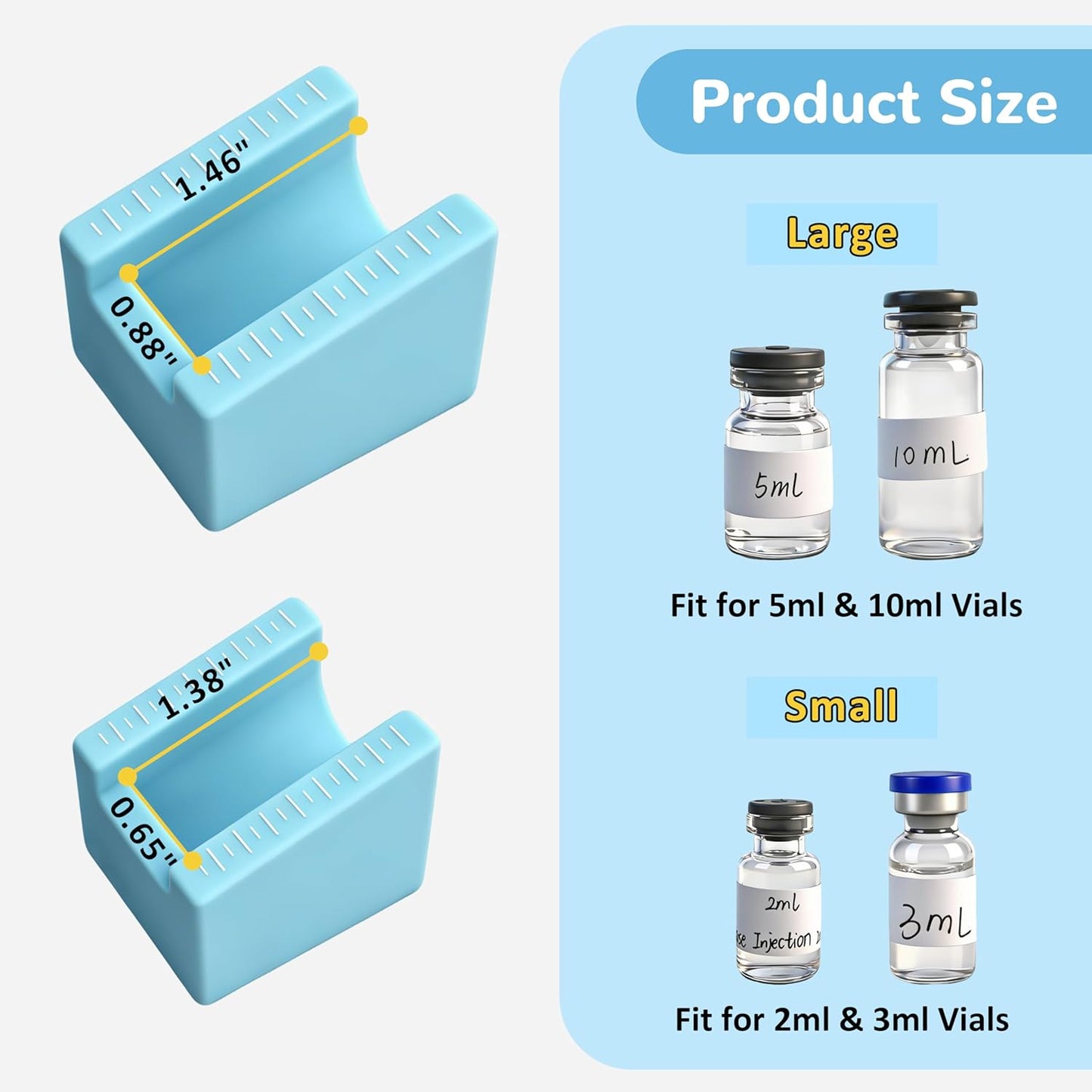 Skiennix Peptide Vial Label Applicators - Time-Saving Handheld Tool for 2ml/3ml & 5ml/10ml Vials