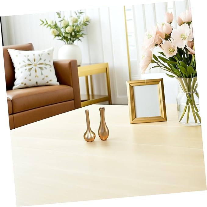 BESPORTBLE 2pcs Miniature Brass Flower Arrangement Vases Small Decorative Metal Vases for Home Office Tabletop Artificial Fresh Flowers Wedding Party Decor