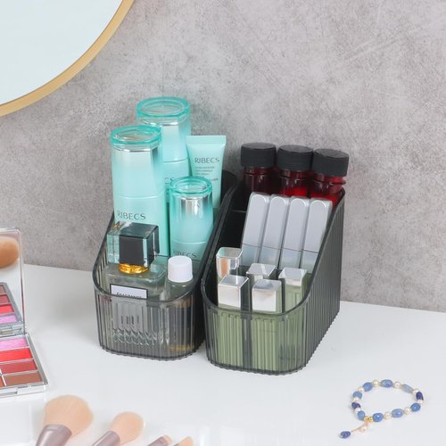 Grean Makeup Brush Holder - Stylish Vanity Organizer with 6 Cups for Skincare & Accessories