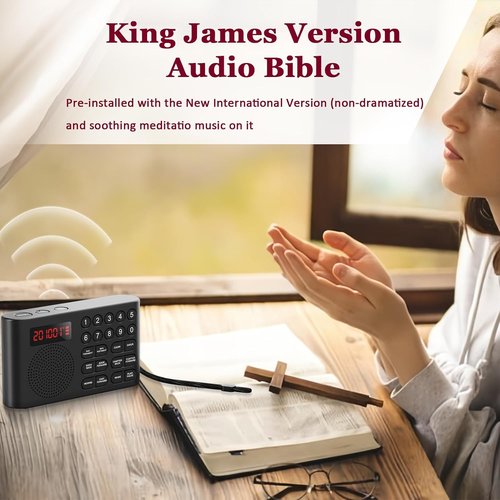 KJV Audio Bible Player - King James Version Talking Bible with 26H Playtime | Perfect Gift for Seniors & Visually Impaired