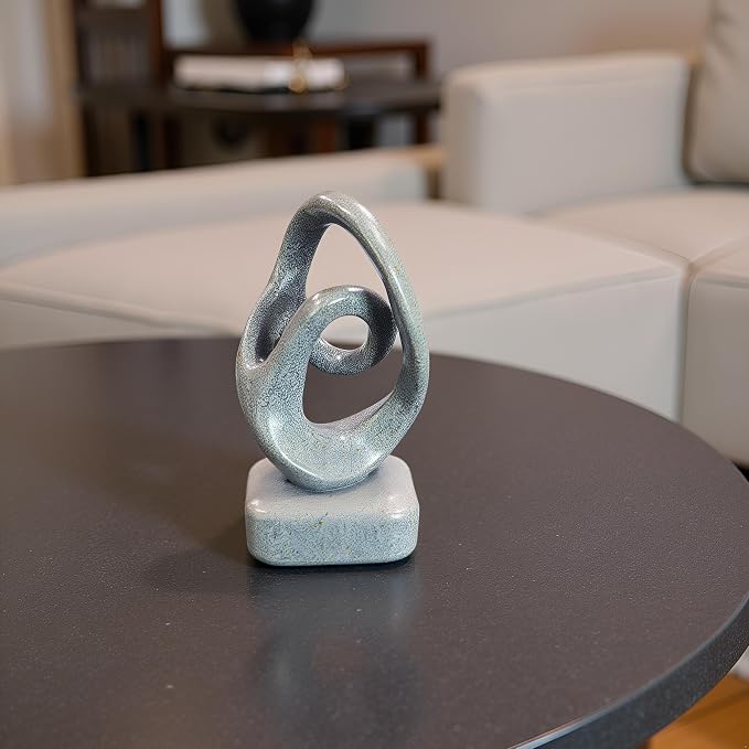 Abstract Modern Ribbon Decorative Sculpture, Knot Sculptures,Home Decor,Coffee Table Statues,Dining Living Room Desk Decor,Shelf Decoration (Marble Color-B)