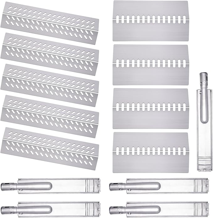 Cozilar 16516 16631 16520 Grill Burner Replacement for 5 Burners Bull Grill Replacement Parts Bull Brahma 57568 57569, Cal Flame BBQ04103000, BBQ04103010-CC, Grill Heat Plates Grill Parts Accessories