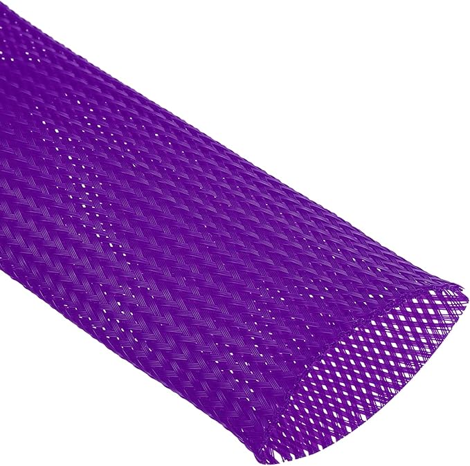 uxcell Expandable Sleeving,2 3/4-inch 10ft Cable Sleeve, Purple