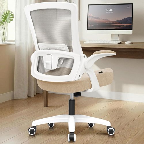 NEO CHAIR Ergonomic Gaming Chair - High Back Mesh Seat with Adjustable Armrests | Beige Color