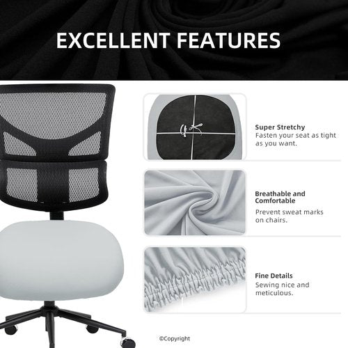 DIVA EN CAMINO DEC Stretchable Desk Chair Cushion Cover - Universal Spandex Slipcover | Removable, Washable, Anti-Scratch for Pets