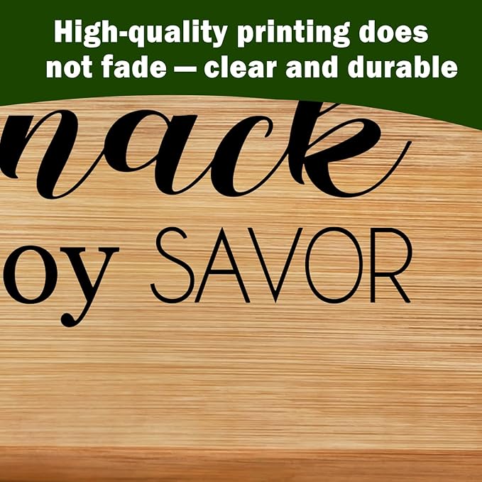 Lacama Kitchen Gifts for Women Mom Grandma, Cute Board Cutting Chopping Boards for Kitchen, Snack Board, Unique Charcuterie Decorative Bamboo Cutting Board for Birthday Christmas Gifts