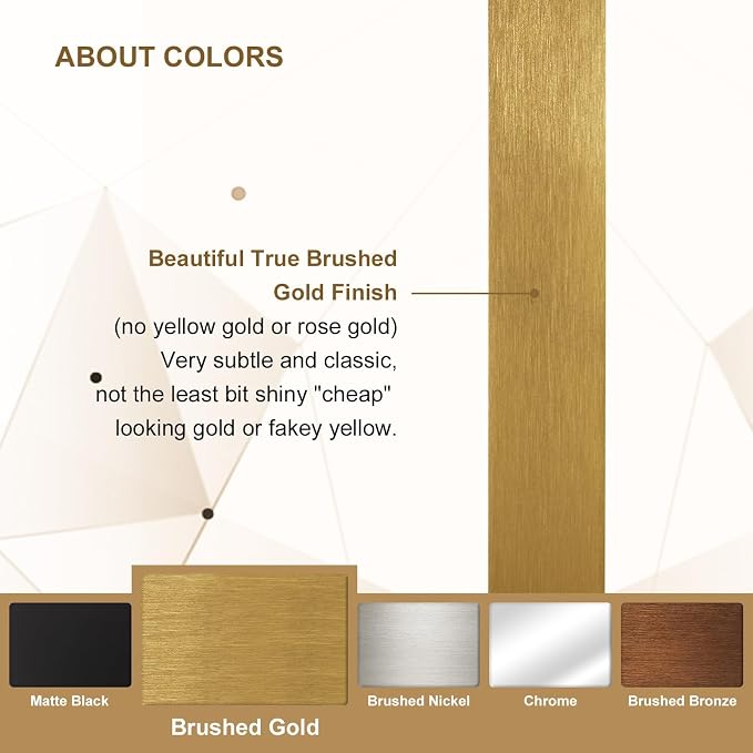 ANDY STAR Gold Bathroom Mirrors for Over Sink, 24x30 Inch Brushed Gold Wall Mirror, Rectangular Metal Framed Vanity Mirror -Modern Clean Design with Superior Stainless Steel Frame