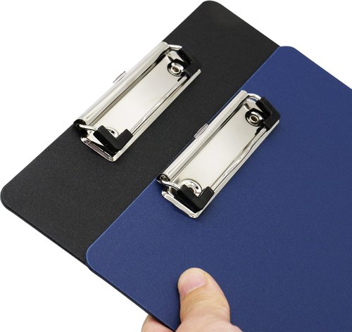 BOMEI PACK Plastic Clipboard - 6-Pack Assorted Colors | 12.5 x 9 Inch Office Supply Set