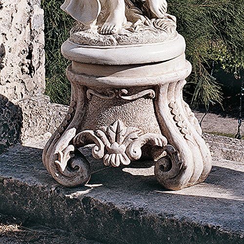 Design Toscano KY0631 Rococo Sculptural Plinth,Faux Stone Finish