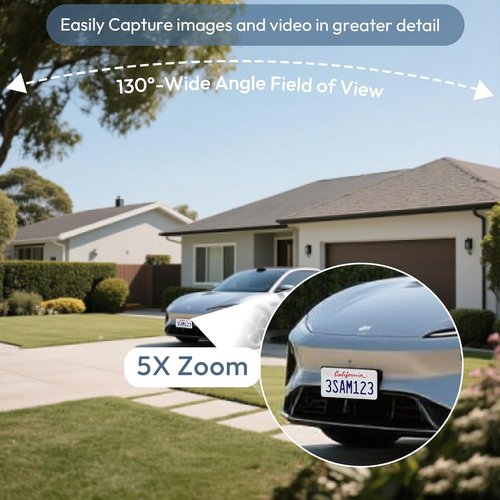 Skiennix 2K Solar Security Camera - Wireless Outdoor WiFi Camera with Color Night Vision & 2-Way Talk | IP66, AI Detection