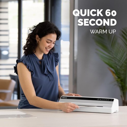 Fellowes Saturn 125 Thermal Laminator - Fast Warm-Up, Jam-Free Design | 12.5 Inch with Starter Kit