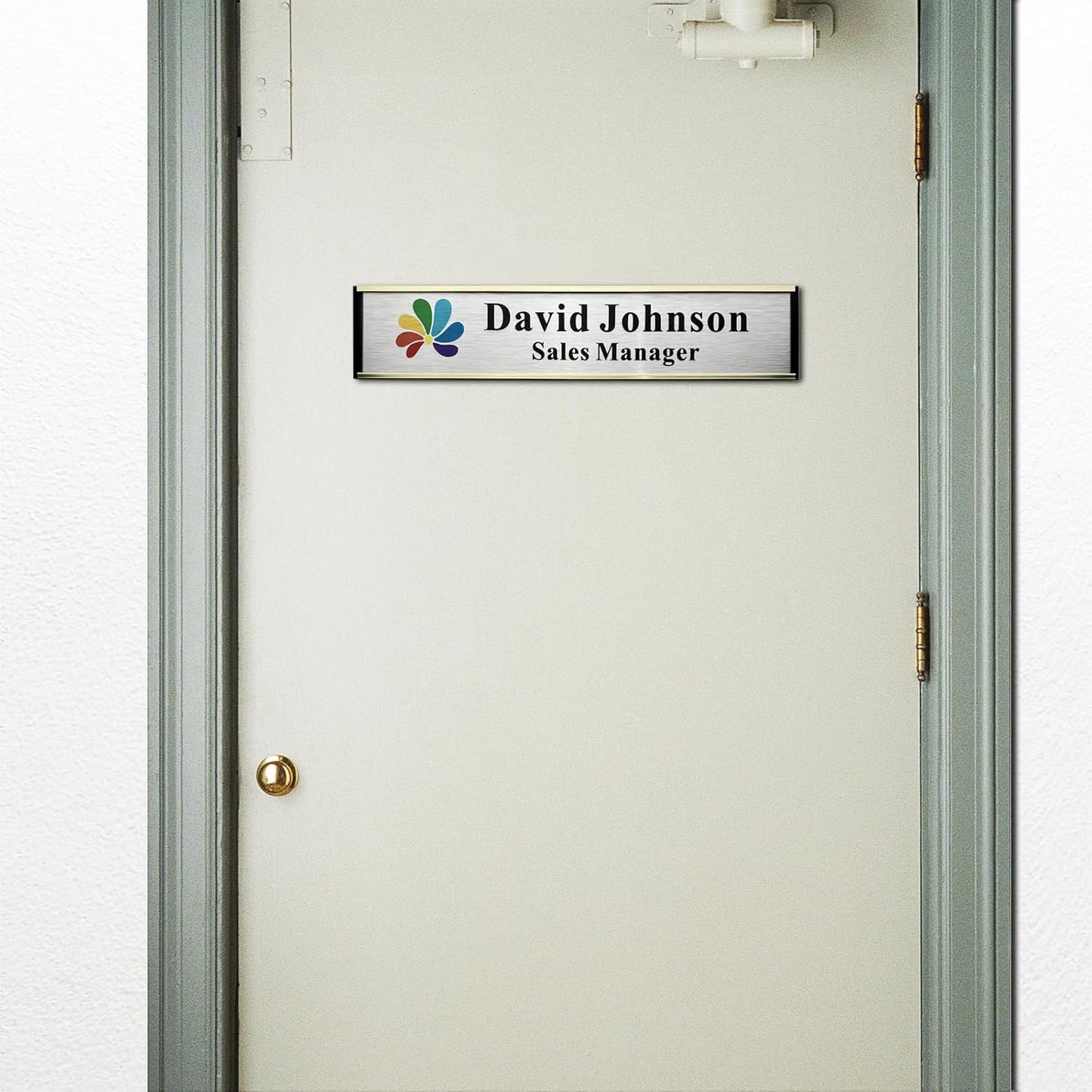 Skiennix Personalized Name Plate - Custom Aluminum Door or Wall Sign, 2x10 Inch, Ideal Office Gift