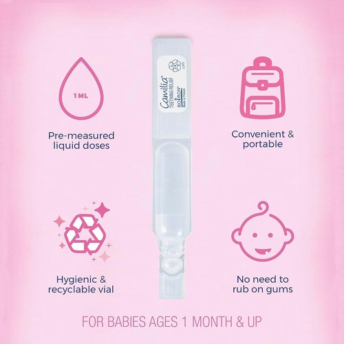 Boiron Camilia Teething Drops - Day & Night Relief for Painful Gums in Babies | 30 Count