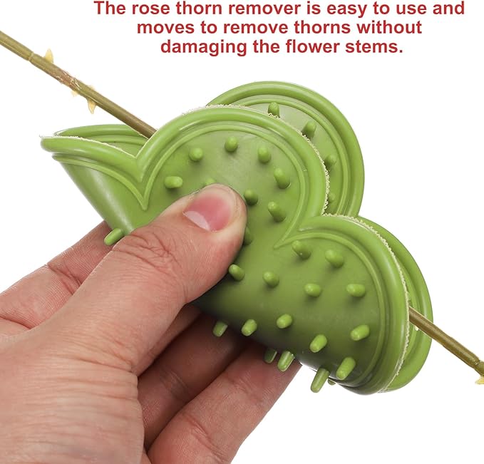 HARFINGTON 2pcs Rose Thorn Stripper Tool Set 5.5" 4.7" Metal PVC Flower Thorn Leaf Remover Flower Stem and Leaf Stripping for Gardening Home Florist, Red,Pale Green